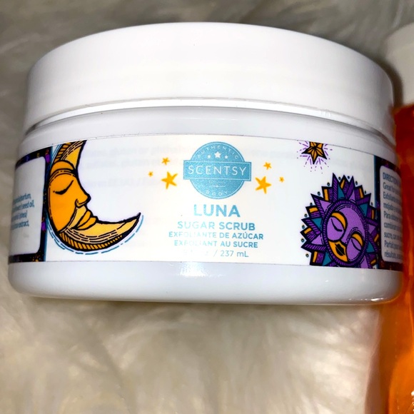 Scentsy bundle of 2 sugar scrubs in LUNA &PERFECT PEPPERMINT,PINK COTTON wash - Picture 3 of 8